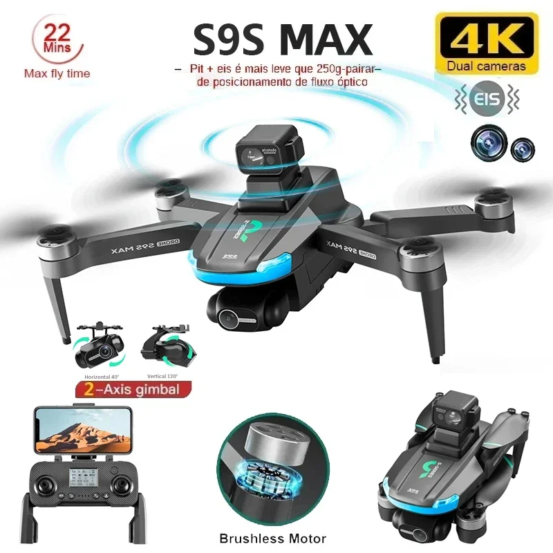 Fpv Brushless Rc Drone 4K - NOWOŚĆ S9S MAX MINI Drone 4K
