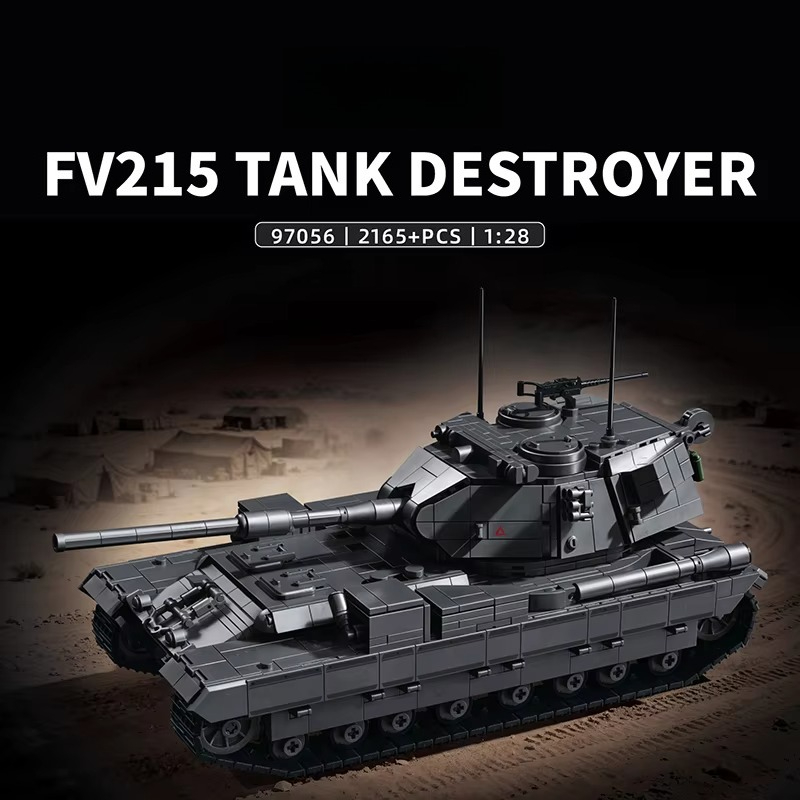 Lego Compatible Military Tank - 2165 elementów, zestaw klocków do budowy