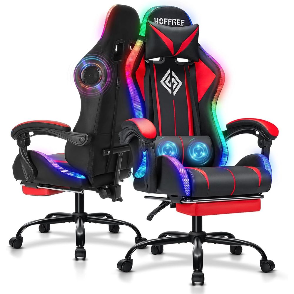 Video Games - Krzesło gamingowe RGB z głośnikami Bluetooth