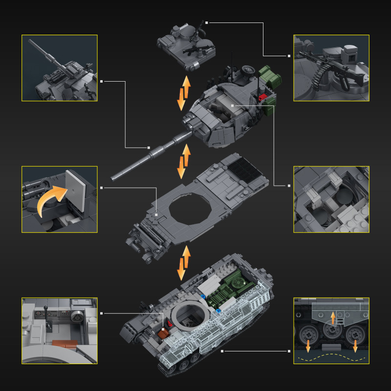 Wojskowy model czołgu Leopard  – Lego Compatible Military Tank recenzja i cena