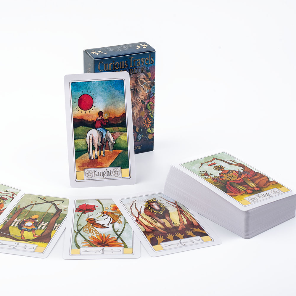 Ciekawe podróże Tarot 10,3 * 6 – Tarot Cards Deck With Guidebook recenzja i cena