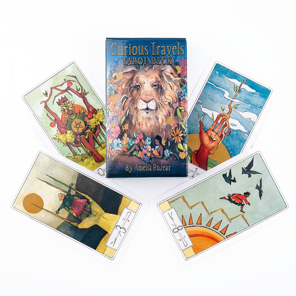 Ciekawe podróże Tarot 10,3 * 6 – Tarot Cards Deck With Guidebook recenzja i cena